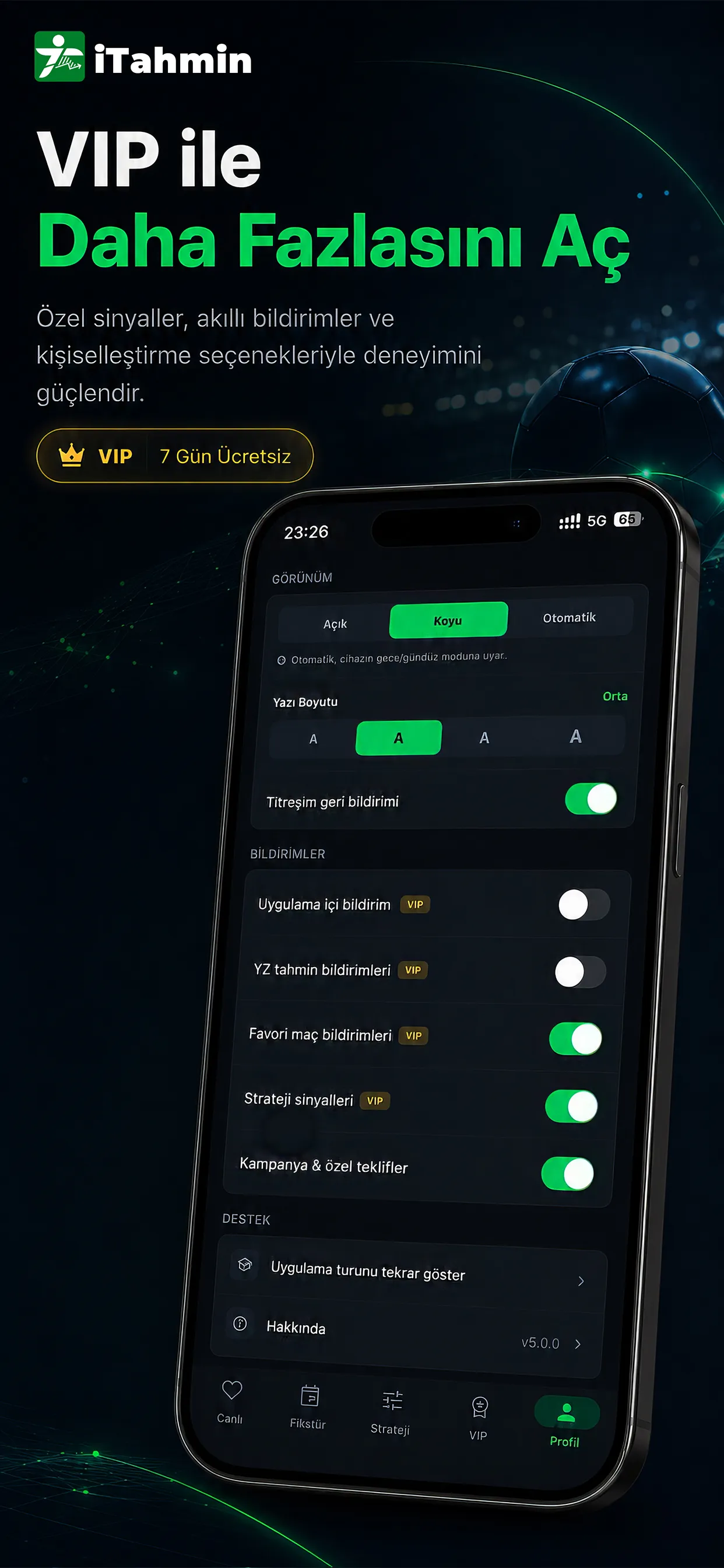 iTahmin mobile app screen