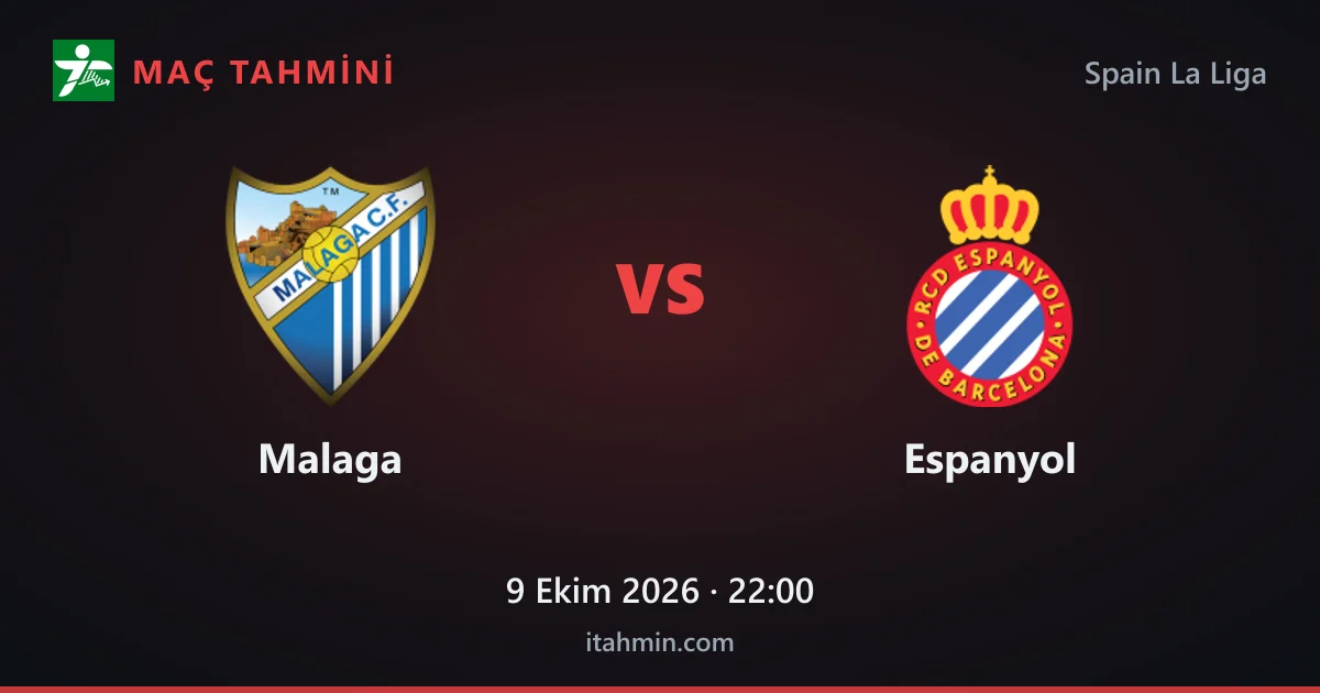 Malaga - Espanyol Maç Tahmini ve Analizi (9 Ekim 2026)