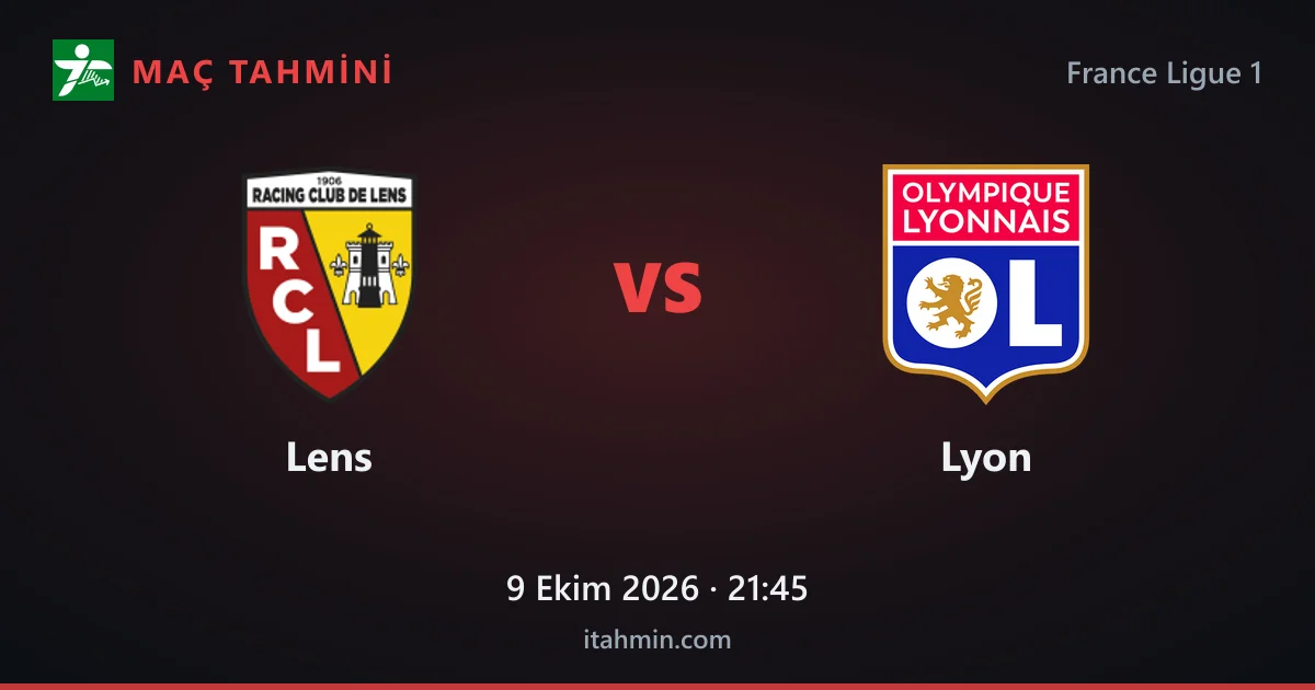 Lens - Lyon Maç Tahmini ve Analizi (9 Ekim 2026)