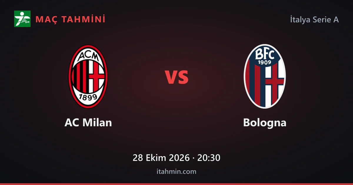 AC Milan - Bologna Maç Tahmini ve Analizi (28 Ekim 2026)