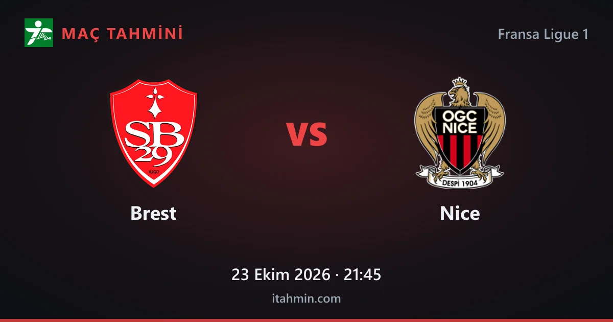 Brest - Nice Maç Tahmini ve Analizi (23 Ekim 2026)