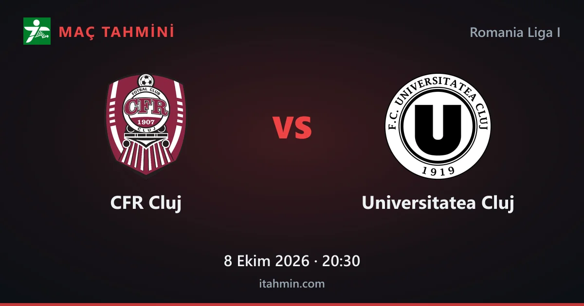CFR Cluj - Universitatea Cluj Maç Tahmini ve Analizi (8 Ekim 2026)