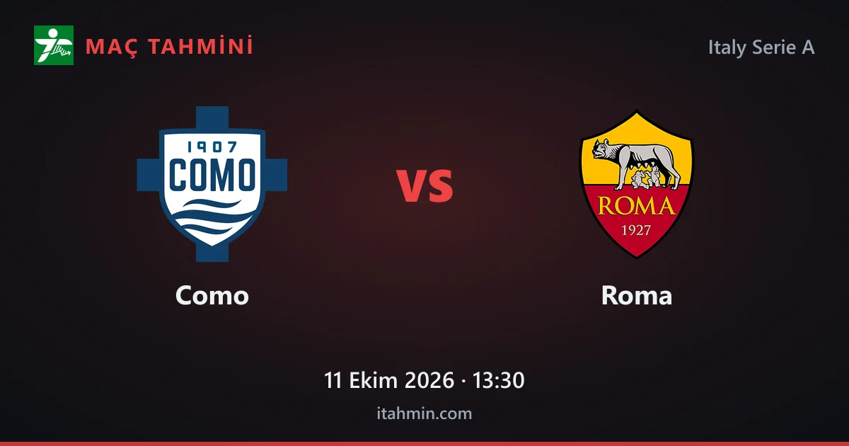 Como - Roma Maç Tahmini ve Analizi (11 Ekim 2026)