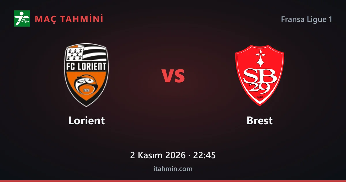 Lorient - Brest Maç Tahmini ve Analizi (2 Kasım 2026)