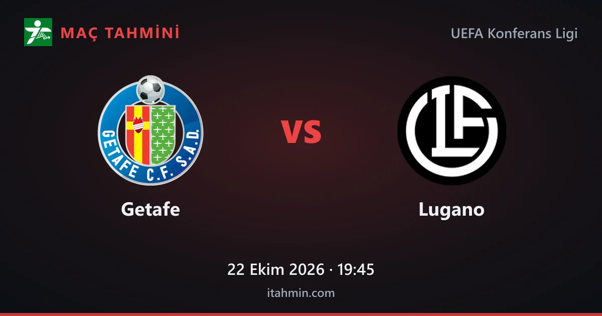 Getafe - Lugano Maç Tahmini ve Analizi (22 Ekim 2026)