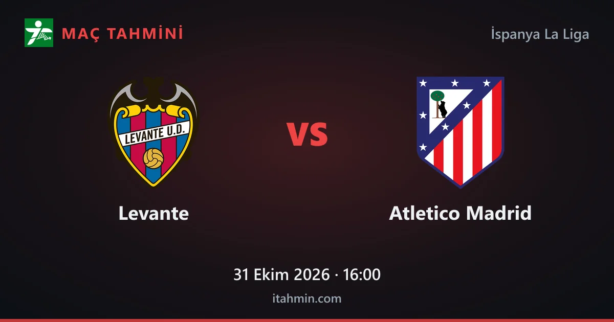 Levante - Atletico Madrid Maç Tahmini ve Analizi (31 Ekim 2026)