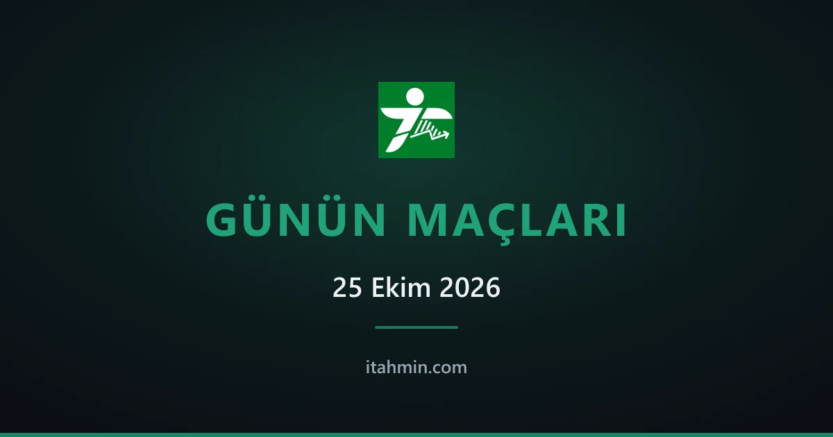 25 Ekim 2026: Günün Öne Çıkan Maçları ve Analizleri