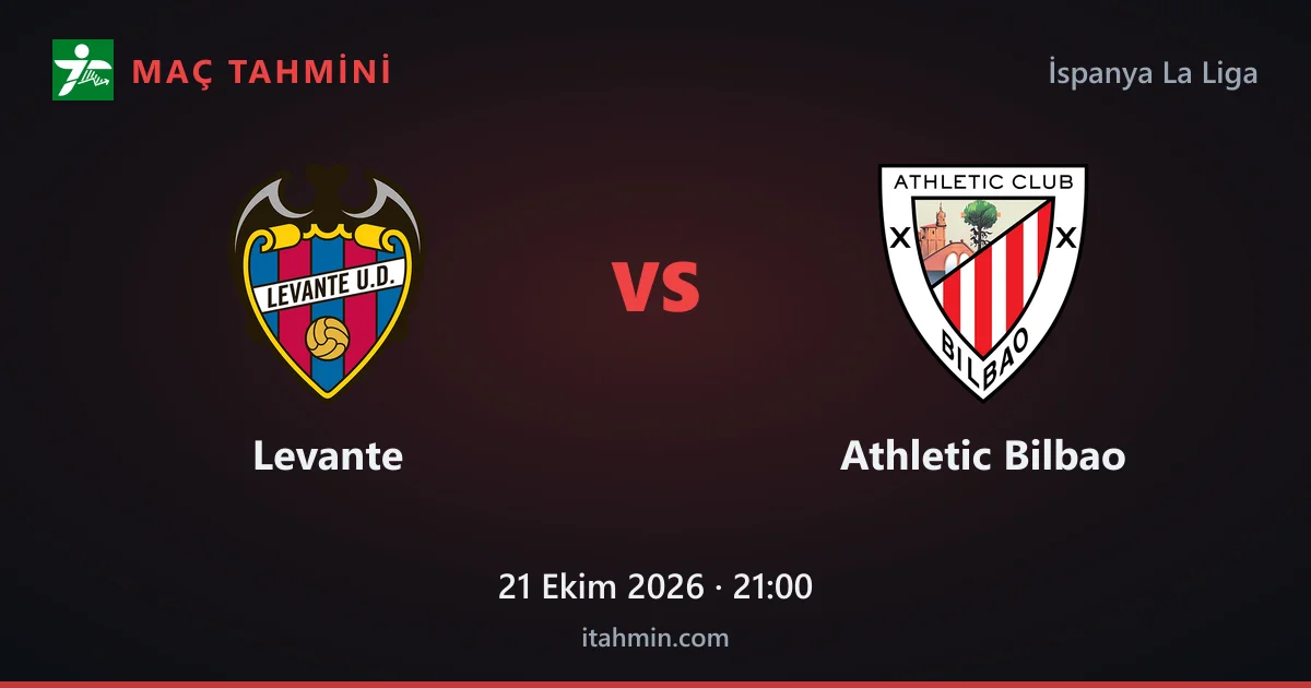 Levante - Athletic Bilbao Maç Tahmini ve Analizi (21 Ekim 2026)