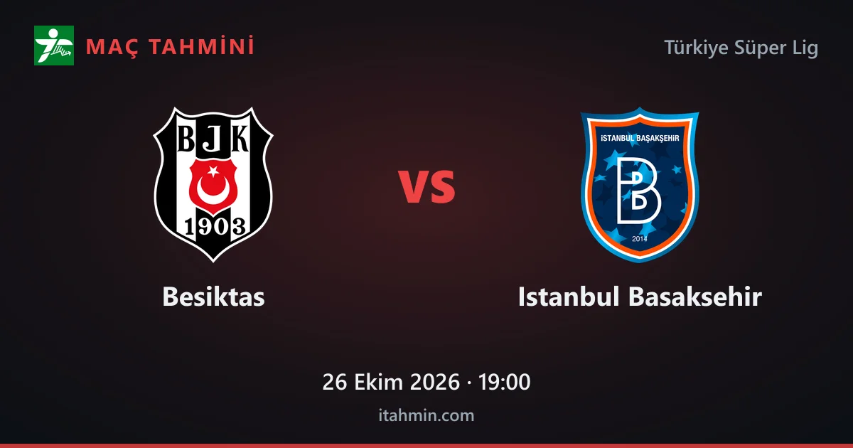 Besiktas - Istanbul Basaksehir Maç Tahmini ve Analizi (26 Ekim 2026)